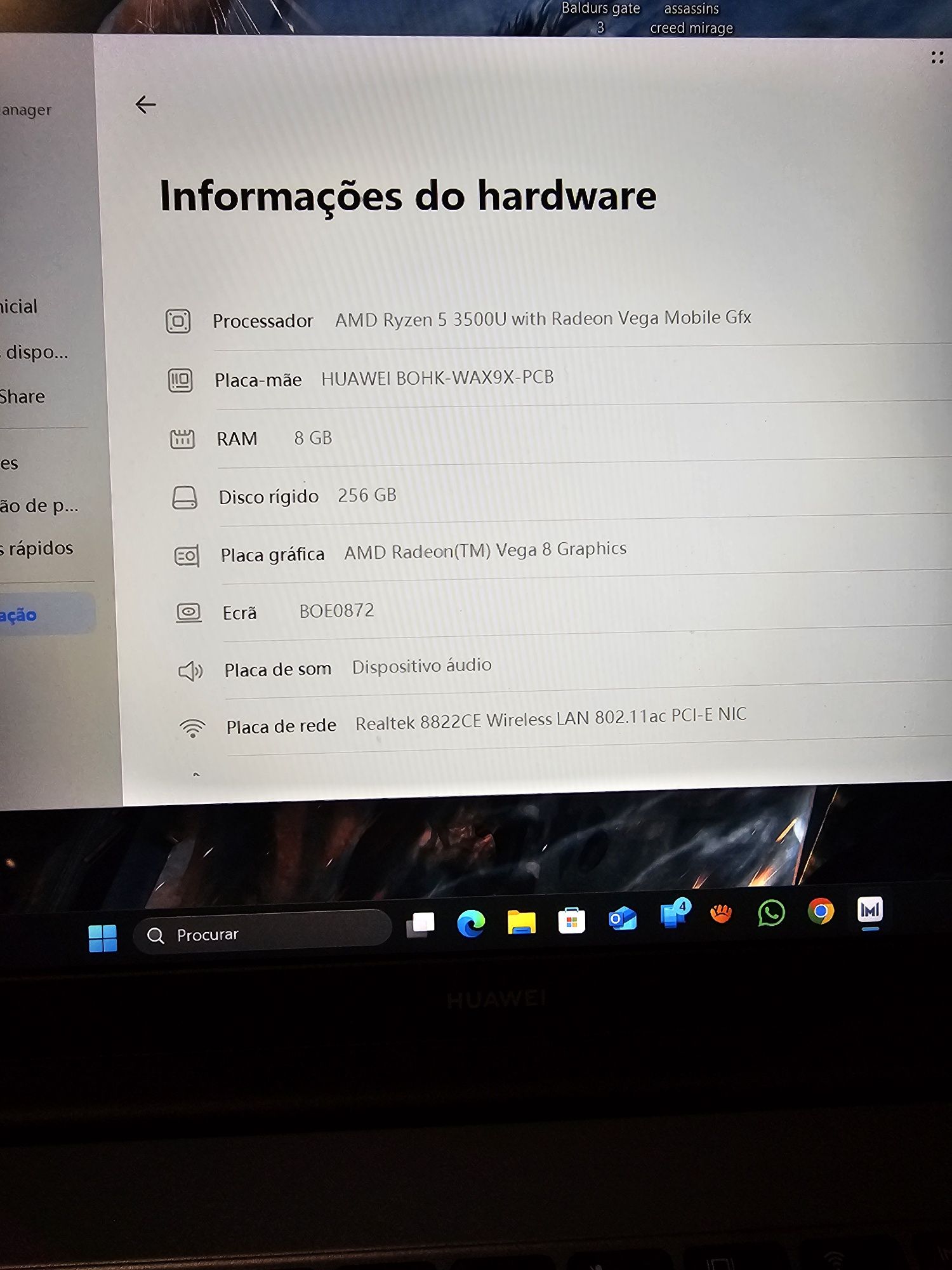 Portatil MateBook D15,mochila e rato