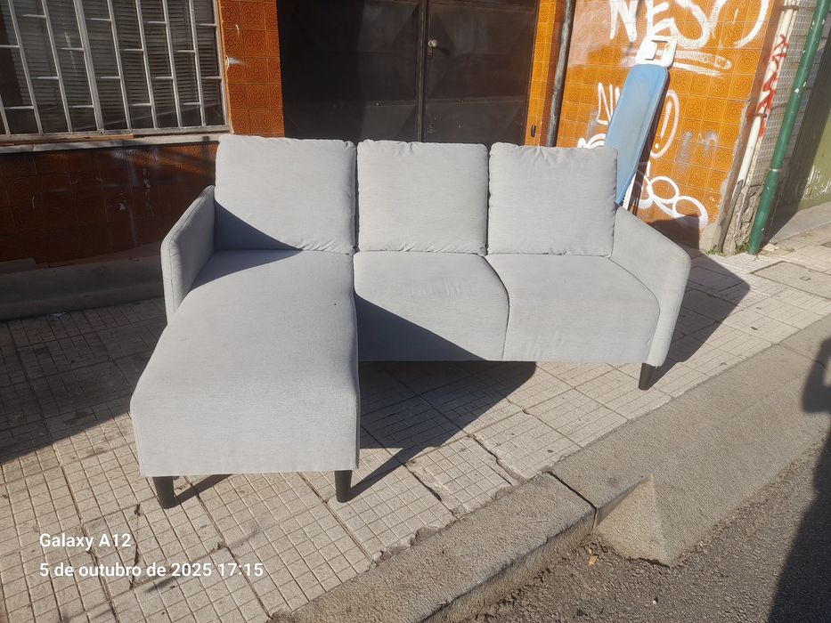 Sofá 3 lugares chaise longue Ikea Angersby