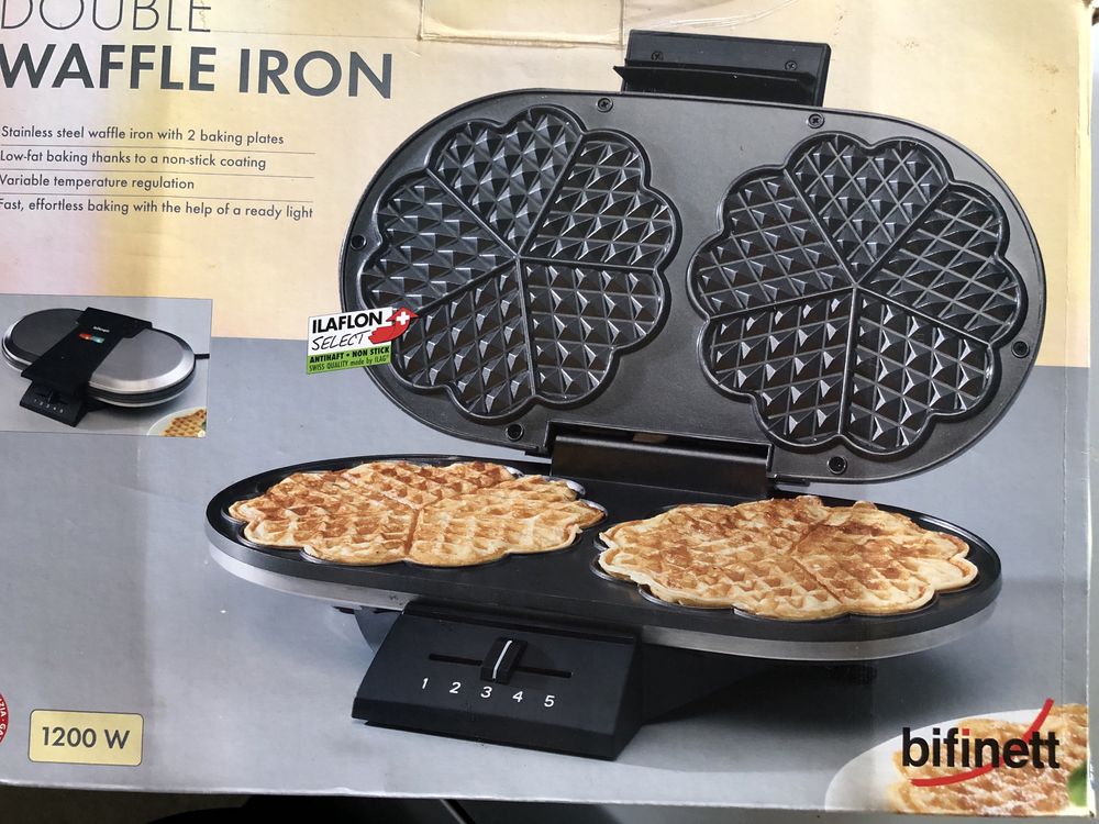 Double waffle iron - máquina dupla para gaiters