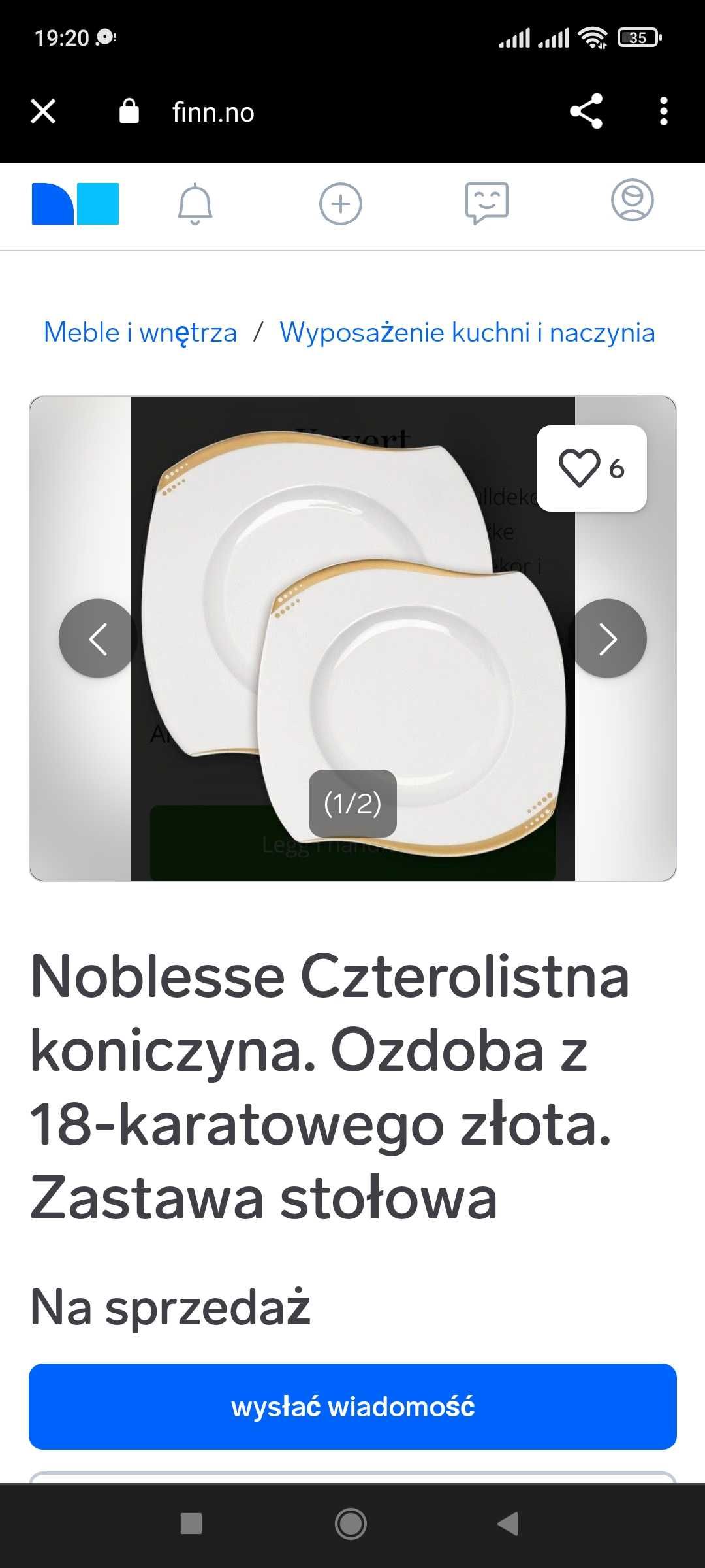 Piękne Noblesse, porcelanowe talerze Firkløveren