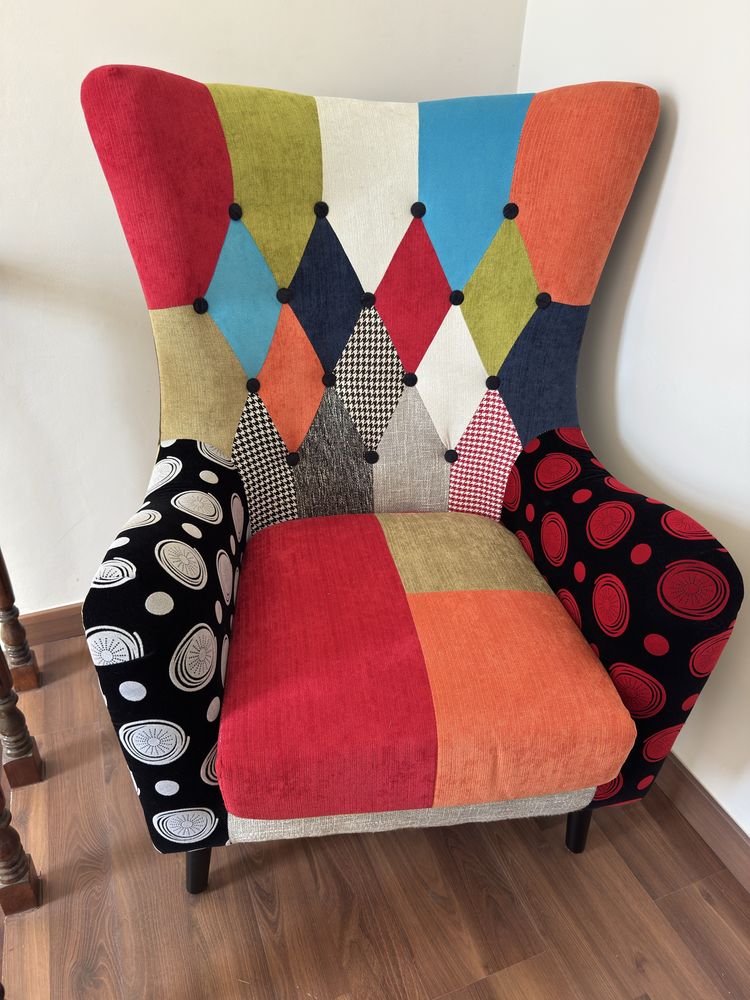 Cadeirão Circo com Patchwork como Novo