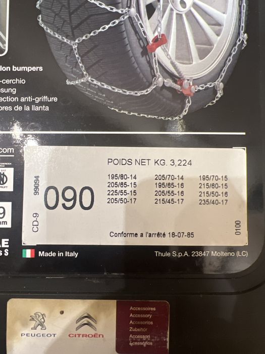 Lancuchy zimowe na koła Thule CD-9 090