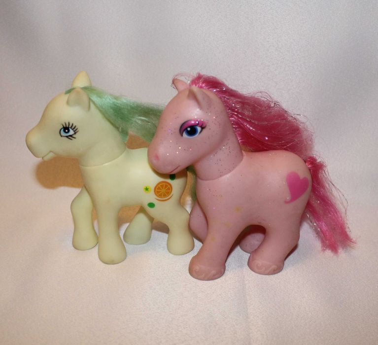 Koniki pony 2 kolorowe kucyki zabawki konie dla dziewczynki