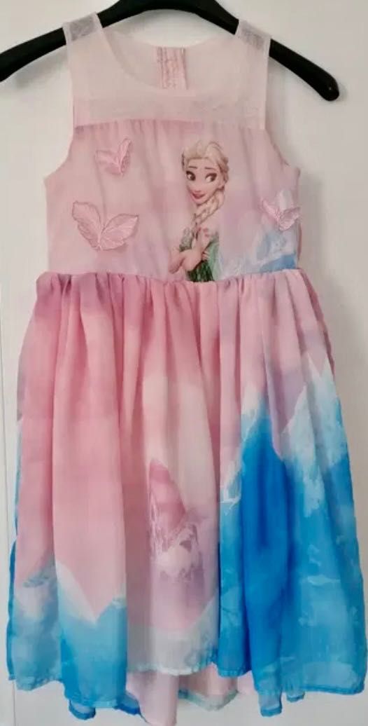 Elsa, Elza, Frozen, Kraina Lodu sukienka NOWA rozmiar 116 3D