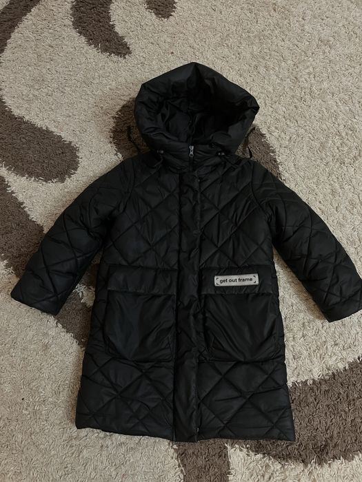 Зимова куртка парка пуховик на дівчинку 122-128