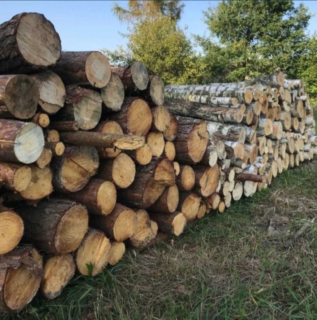 Drewno drzewo kominkowe opałowe wałki Grab Dąb Buk Brzoza Olcha