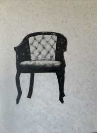 Pintura original técnica mista cadeira Arte Plástica