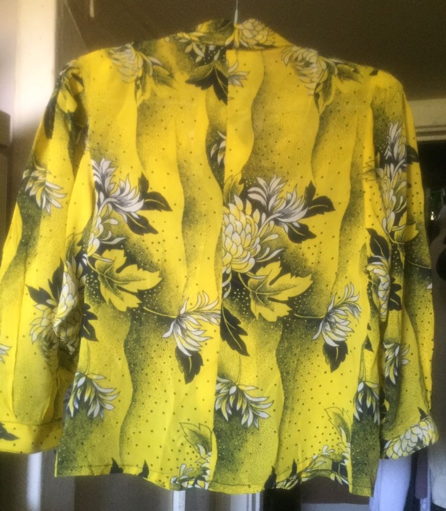 Костюм блуза+юбка, шёлковый  креп-жоржет, ретро, б/у.