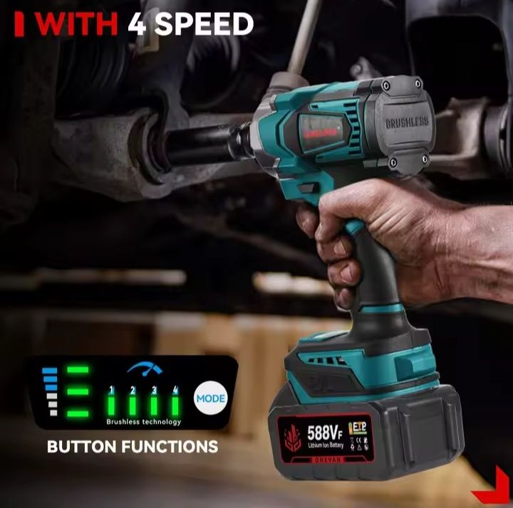 Chave de Impacto 1200Nm c/ Mala de Transporte e Acessórios