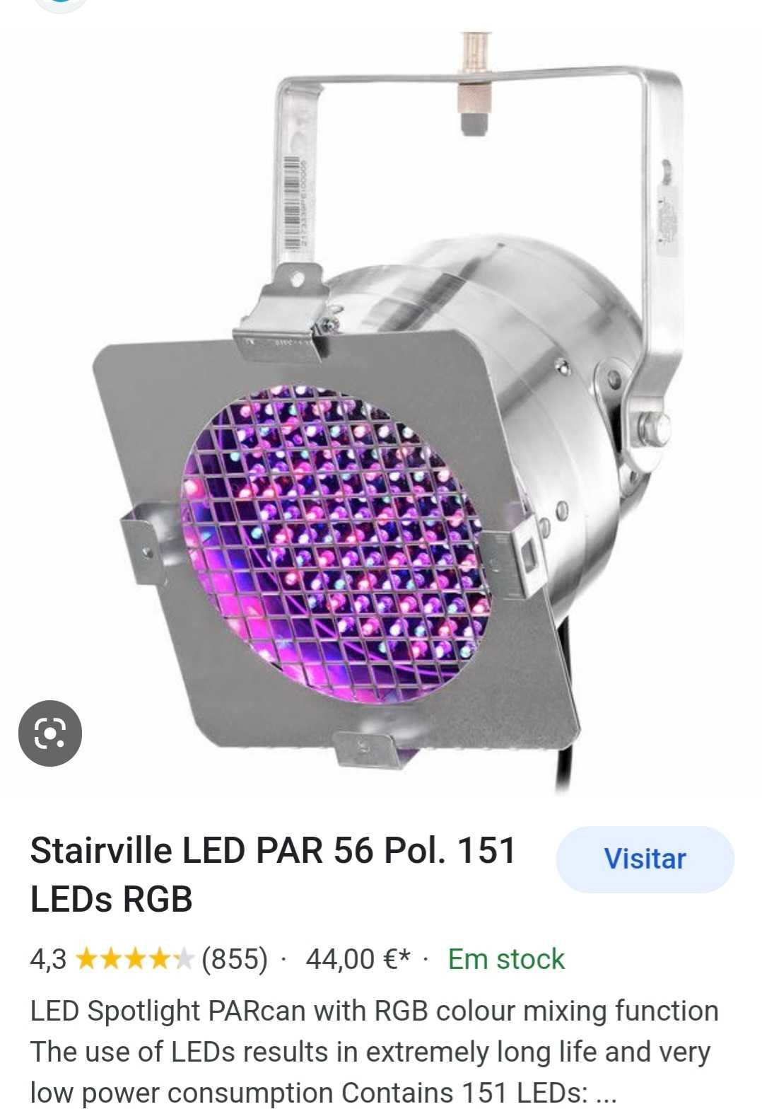 8 Par LED 56 Stairville,  Aceito Trocas