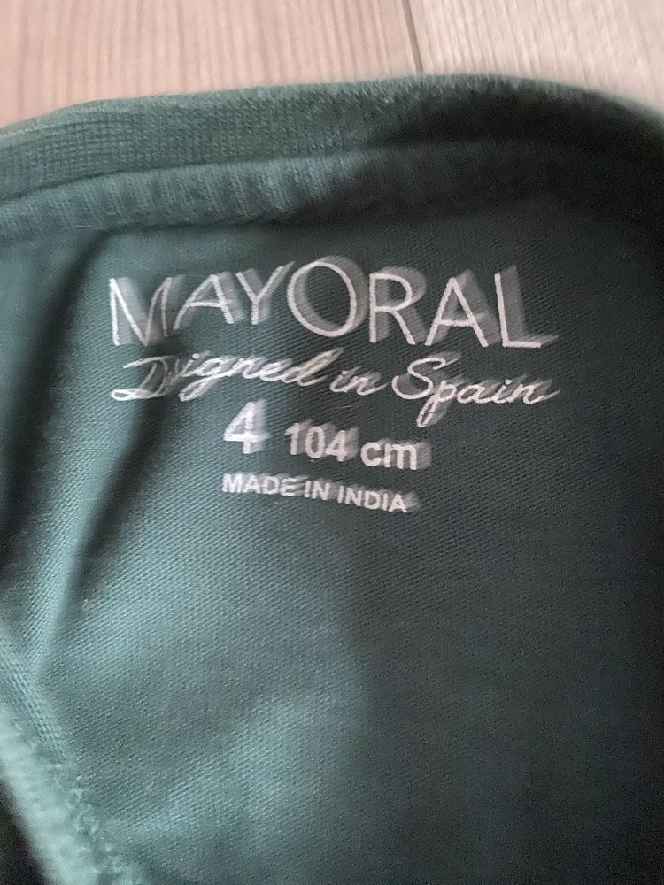 Mayoral bluzka longsleeve 104 z autem samochodem pojazdem zara