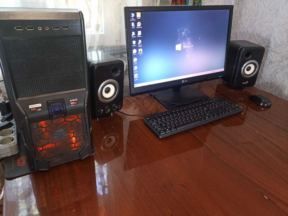 Компьютер в сборе. Стационарный ПК. Полный комплект.