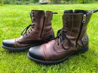Skórzane sztyblety męskie brązowe Jordan Handmade Shoes rozm. 43