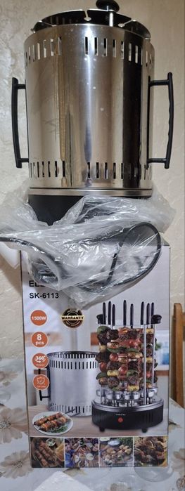 Електрошашличниця , електрошашлычница 8 шампурів 1500в