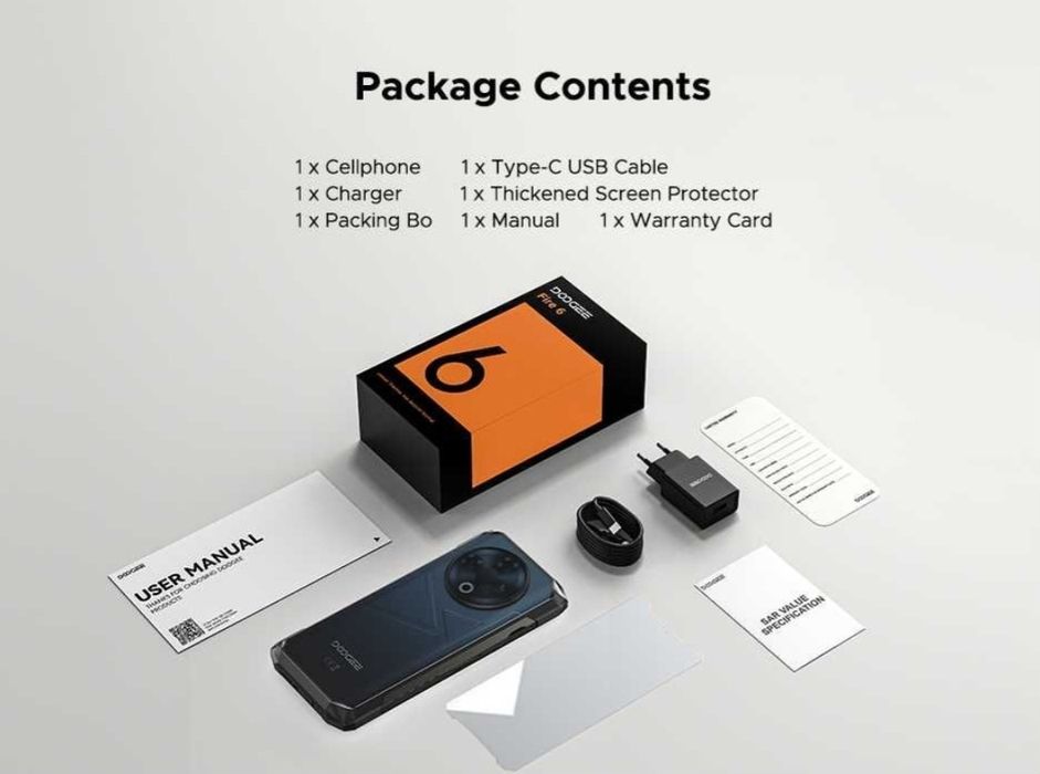 Смартфон водонепроникний та з тепловіізором Doogee Fire 6 16/256 Gb