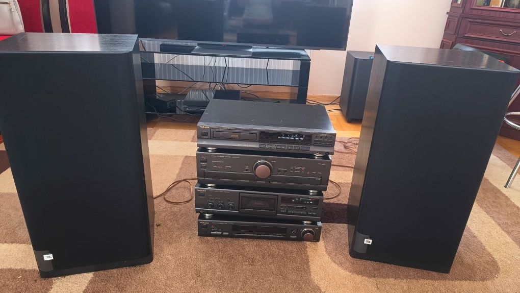 Wieża Technics 4 elementy + 2 głośniki JBL LX 600