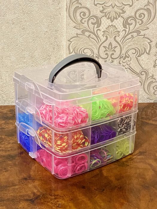 Набір резинок для плетіння браслетів . Гумки резинки