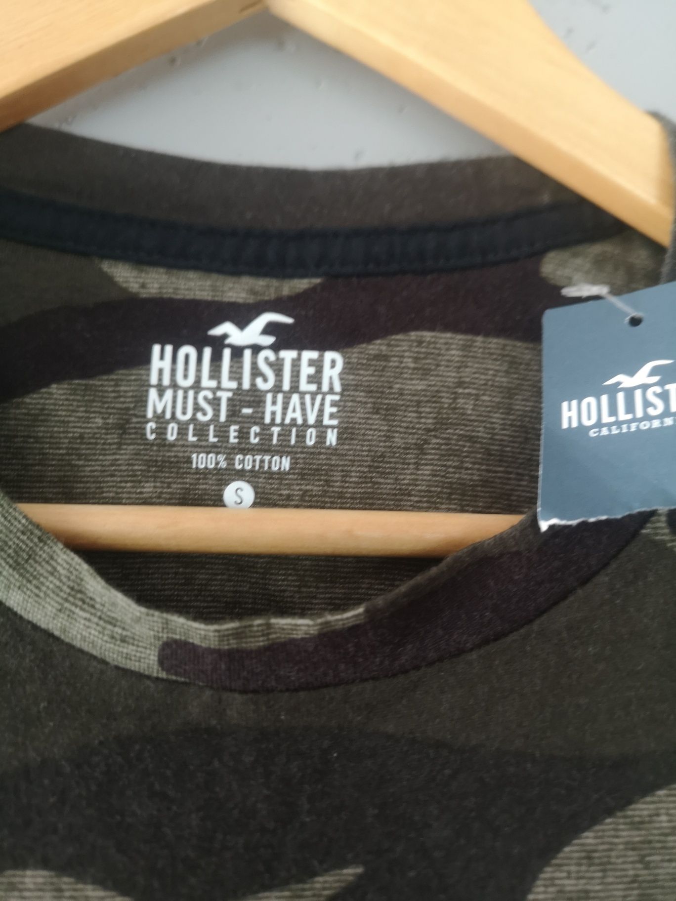 Nowa koszulka moro Hollister 100% bawełna  rozmiar S