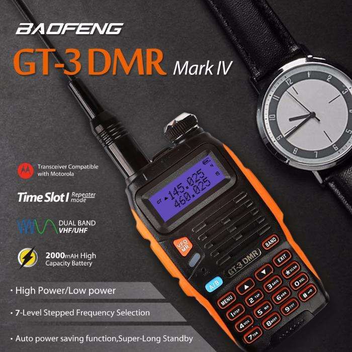 Rádio Digital Baofeng GT-3DMR MARK4 Walkie Talkie Comunicação Privada