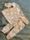Dres/piżamka pudrowy róż dla dziewczynki H&M roz. 74