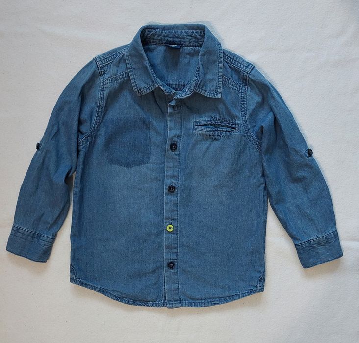 Рубашка котоновая джинсовая Zara Disney Mickey H&M