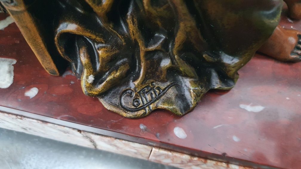 Zegar kominkowy antyk XIXwiek sygnowany  prezent na święta