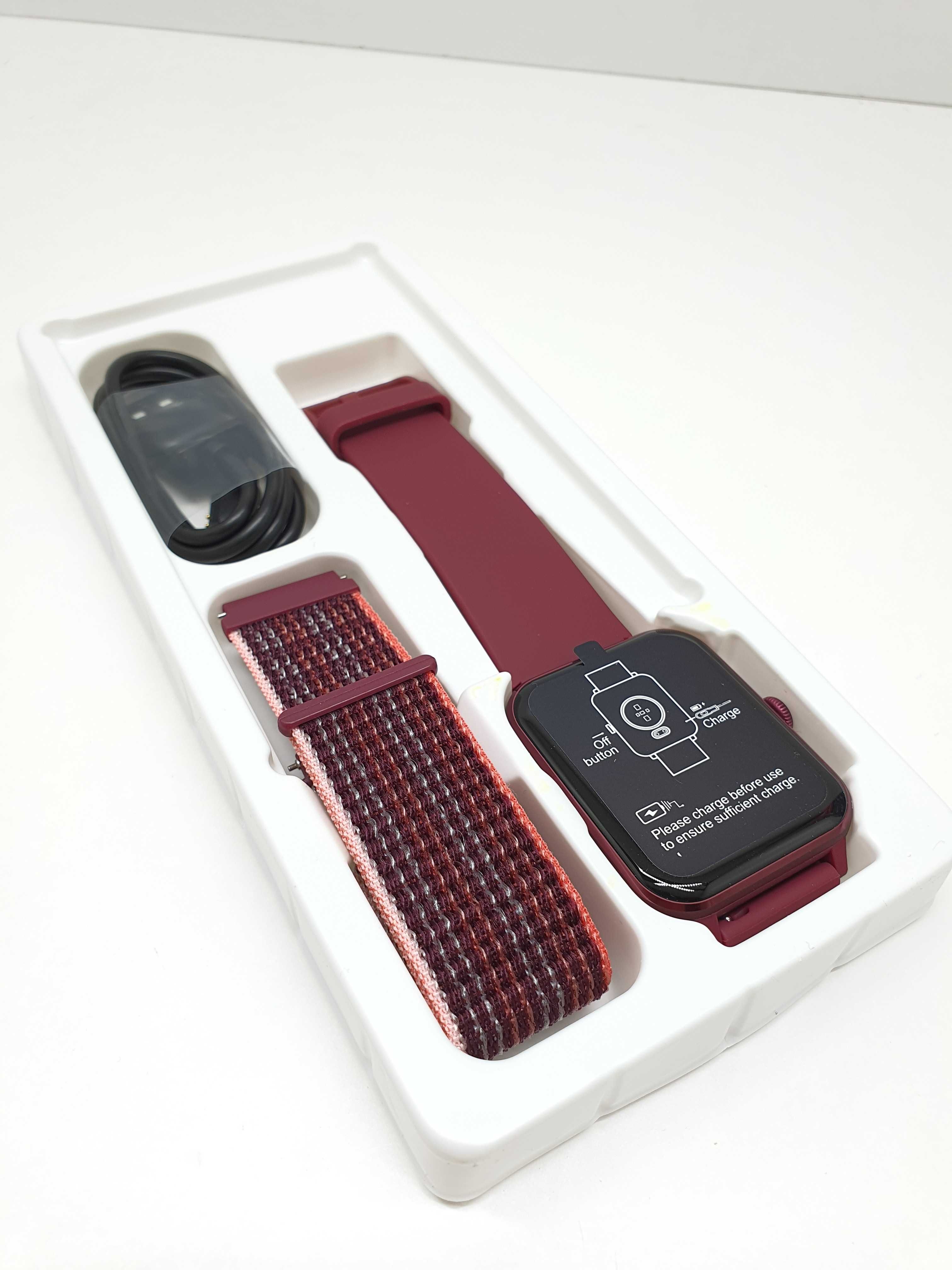 Smartwatch R50 bordowy 2 paski android / IOS od Lombard Ruska 40
