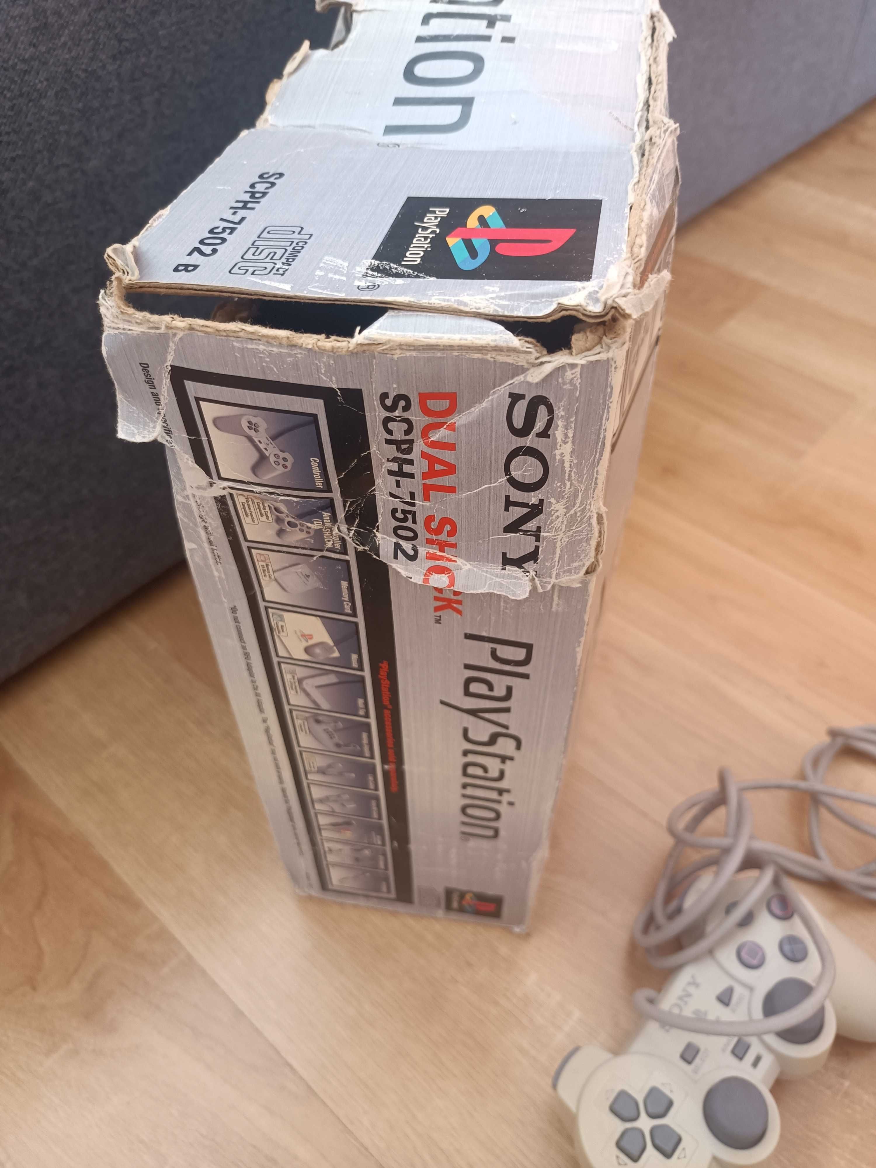 Gry PlayStation 1 + pad Dualshock 1 + karta  pamięci Gamecube + box