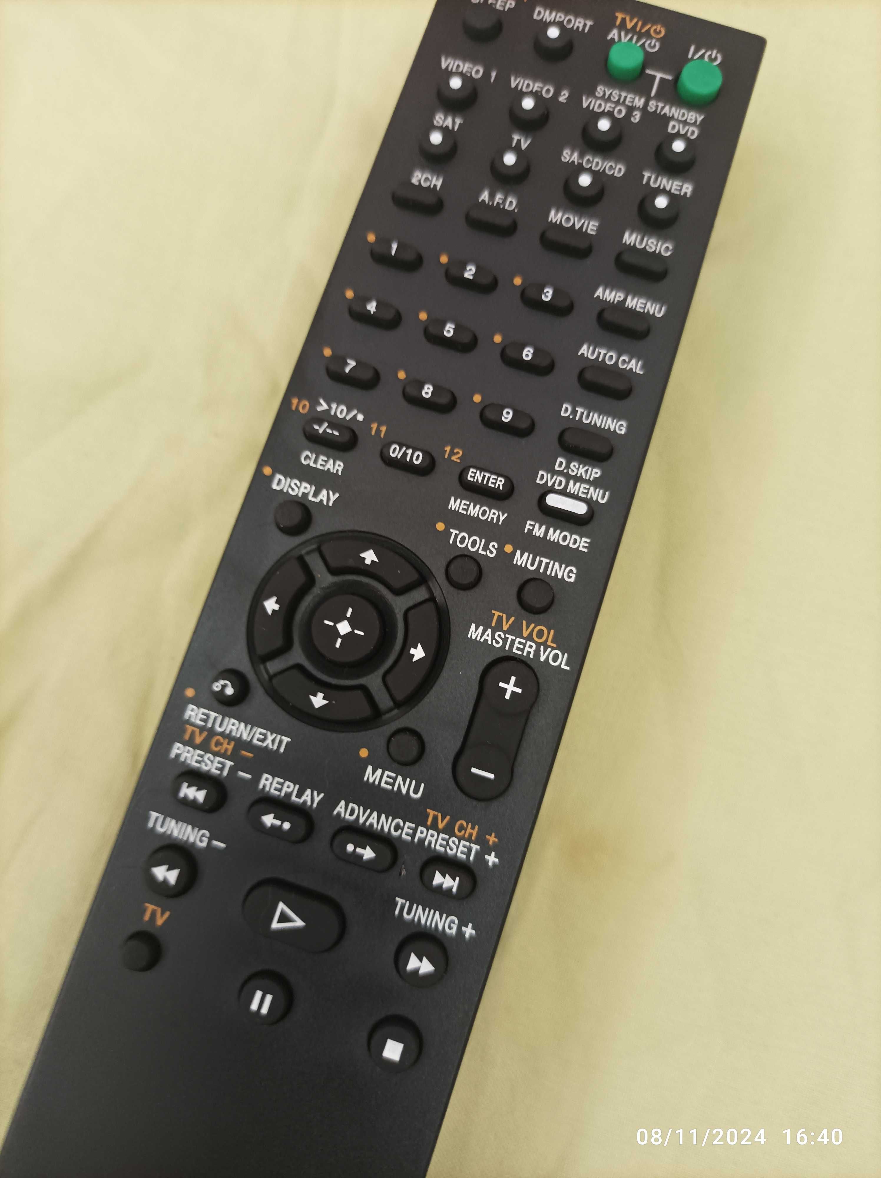 Comando / Remoto Controle  para Amplificador AV System- SONY RM-AAU019