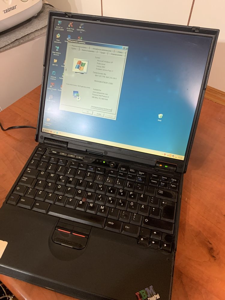 Laptop retro IBM ThinkPad GRATIS komp centralny