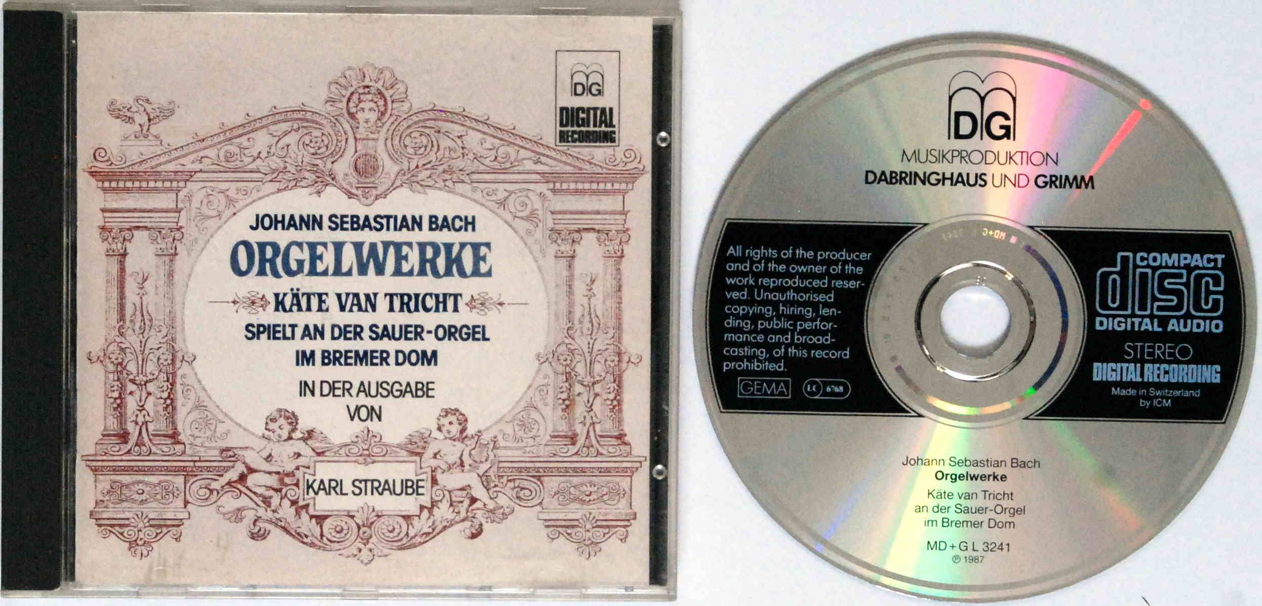 (CD) Johann Sebastian Bach, Käte van Tricht - Orgelwerke