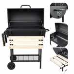 GRILL GRIL WĘGLOWY OGRODOWY Chromowany Ruszt Duży Czarny Nowy Model