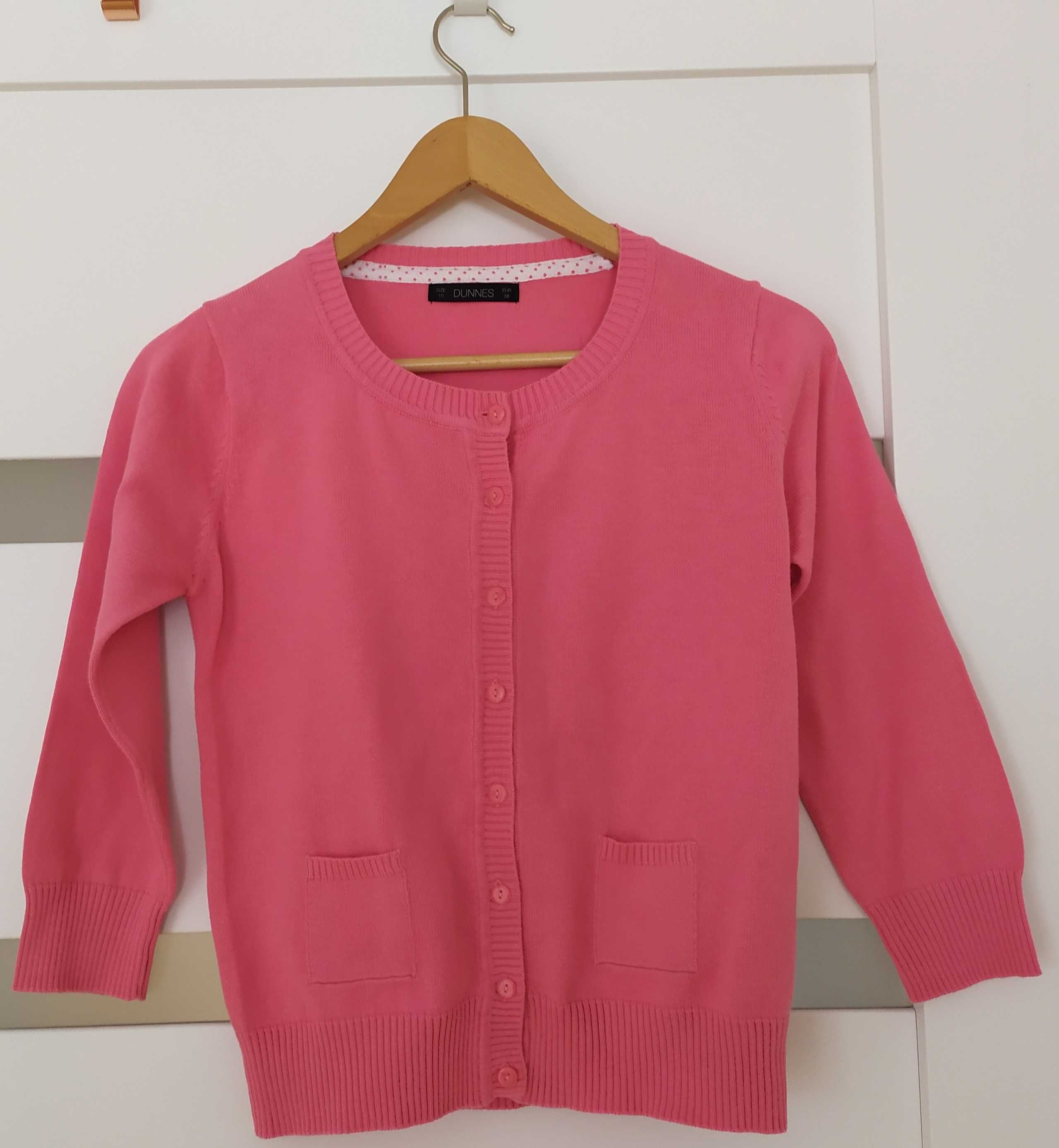 Sweter kardigan DUNNES koral róż 36-38