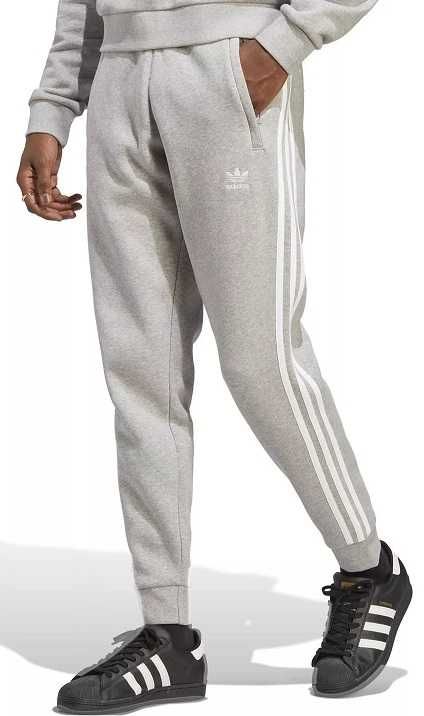 NOWE Spodnie dresowe/męskie ADIDAS 3-STRIPES (rozmiar M/L) SZARE