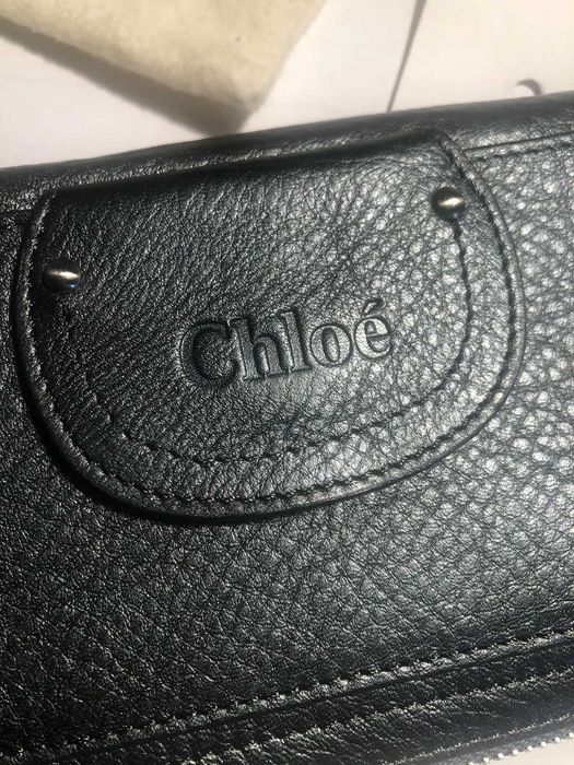 Кошелек Chloé Companion, черный, кожаный