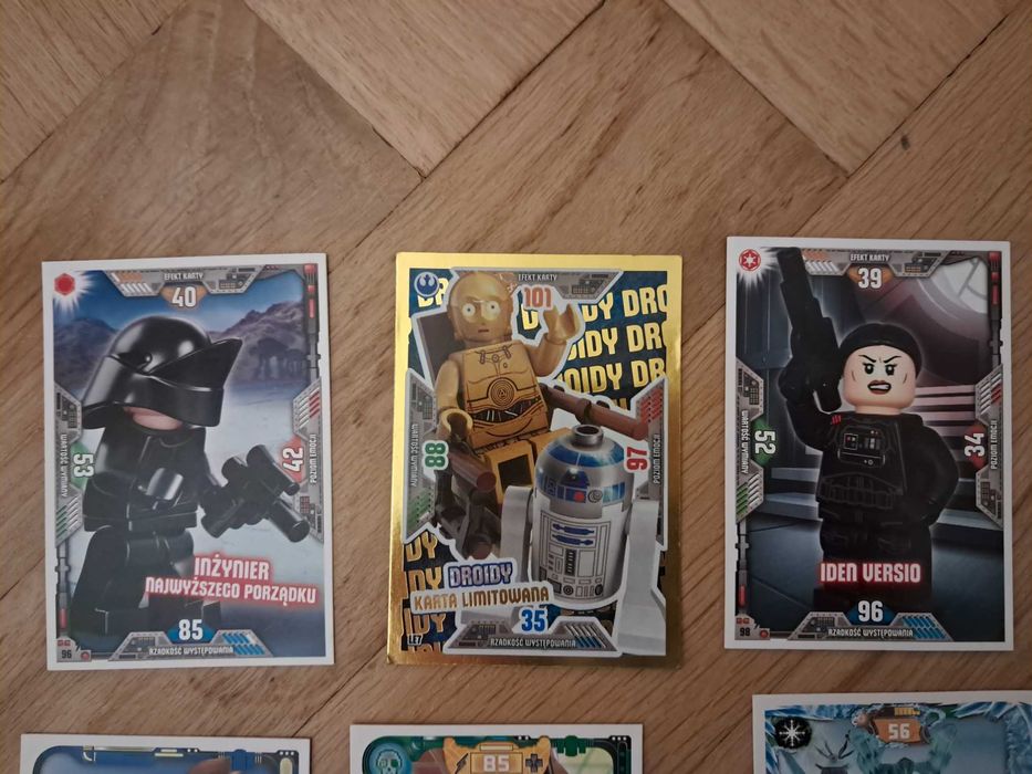 karty LEGO STAR WARS Ninjago Avengers karty limitowane zestaw