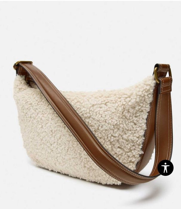 Сумка з овчини zara