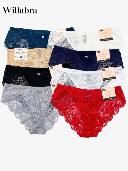 Zestaw 3 sztuk Bawełniane majki Willabra Nowe koronkowe XL, 2XL, 3XL