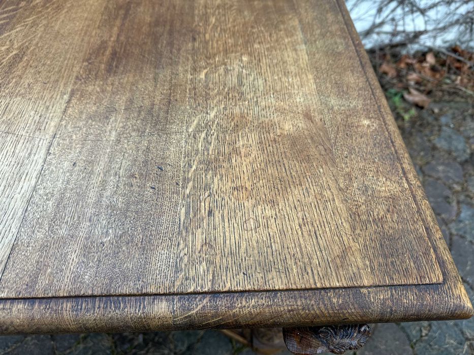 Stary Stol Eklektyczny Antyk Masywne Drewno