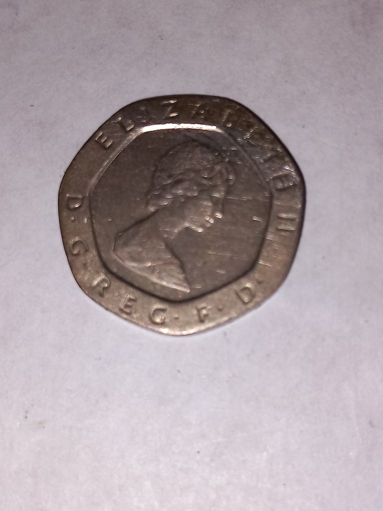 Moeda twenty pence 1982 e 1989