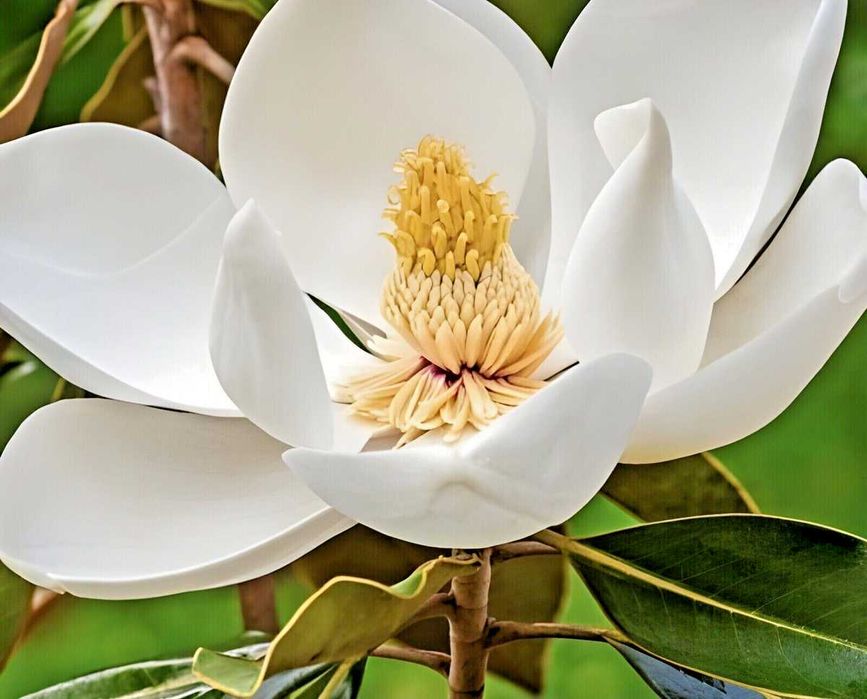 Magnolia grandiflora "Alta", wieczniezielona, ogromne, pachnące kwiaty