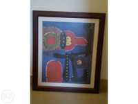 Serigrafia de Miró com moldura