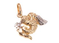 Złota zawieszka znak zodiaku Wodnik 51625
