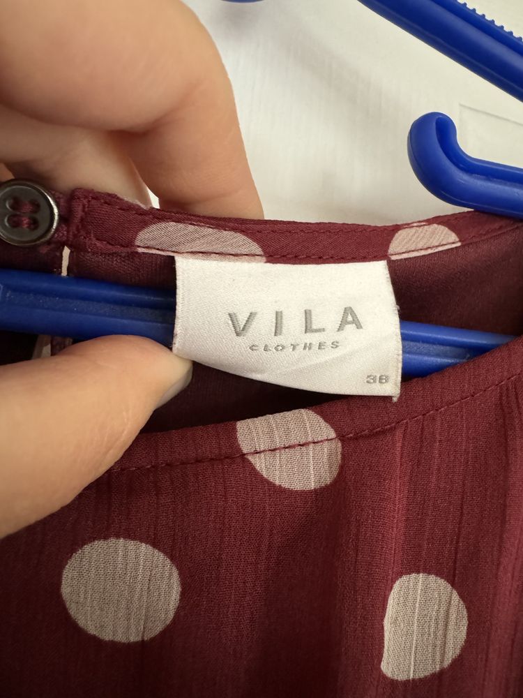 Lekka zwiewna sukienka w grochy Vila Clothes rozm 38