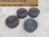 felgi stalowe r14&quot; cali 4,5jx14 et45 ch54 4x100 suzuki ignis subaru g3x justy