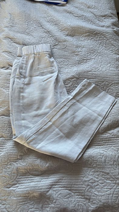 H&M XS/34 jasnoniebieskie spodnie len wiskoza