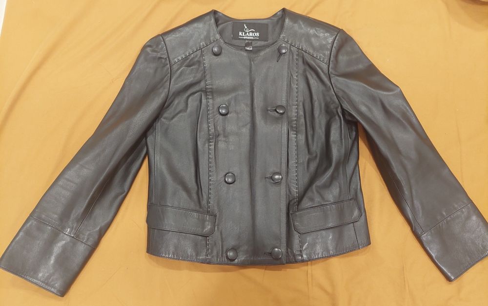 Шкіряна куртка XL, 42 р., рукав 3/4