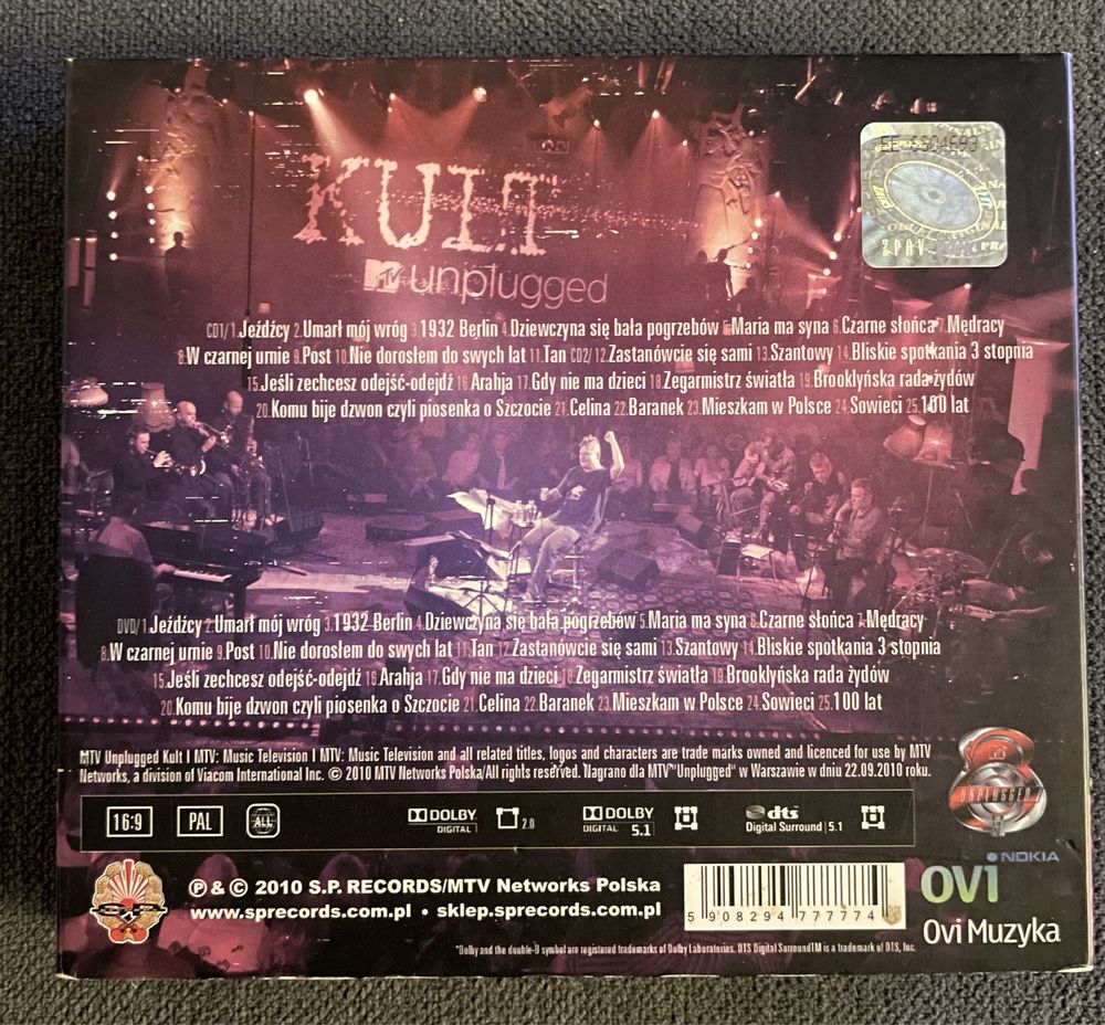 Kult akustik MTV unplugged wydanie 2CD + DVD 2010rok