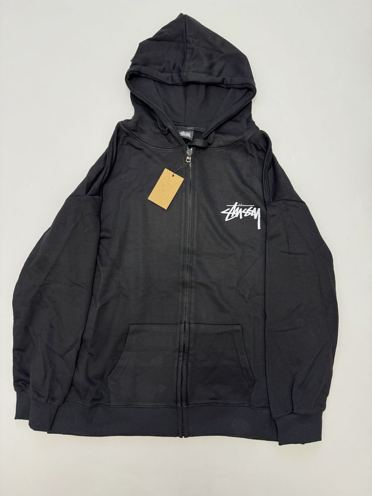 zip hoodie зип худи Stussy 8 ball logo black L