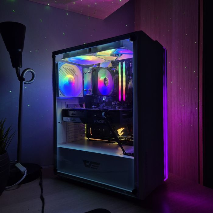 Komputer RX6600XT/RTX3060ti/R5/16gb ram 3600mhz gamingowy Okazja RGB